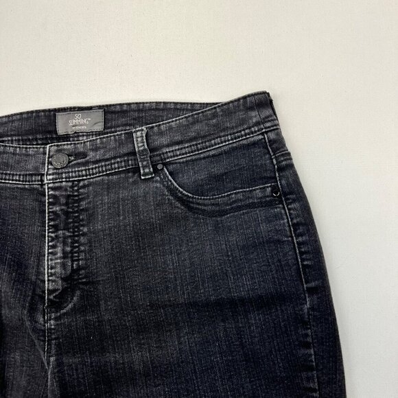 Chico’s So Slimming Straight Leg Jeans Faded Black Womens Size Medium Short - Picture 3 of 9